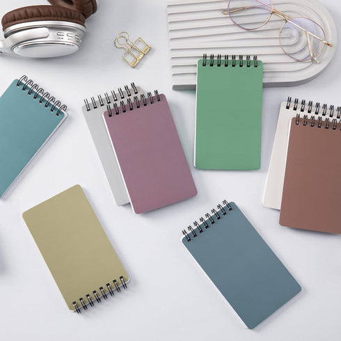 Pocket Notebook/Spiral Notebook - 8 Set Of Small Notebook Journal, Pocket Notepad with Thick Paper, 3" x 5" Journal for Women, Mini Notebook Journ...
