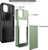 Nvollnoe for iPhone 13 Pro Case with Card Holder Heavy Duty Protective Dual Layer Shockproof Hidden Card Slot Slim Wallet Case for iPhone 13 Pro f...