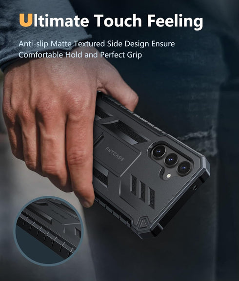 FNTCASE for Samsung Galaxy S23-FE Case: Military Grade Protective Hard Phone Case with Kickstand | Screen Protector | Shockproof TPU Full Protecti...