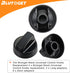 Blutoget 4 Pack Black Universal Control Knobs with 12 Adapters - Compatible for Oven Stove Range - Universal Stove Knobs - Wide Range of Availability
