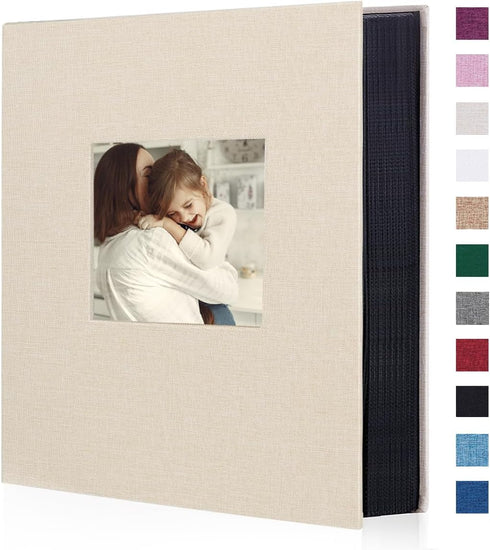 Artmag Fabric Photo Album 4x6 400 Large Capacity for Family Wedding Anniversary Linen Album Holds 400 Vertical Photos (400 Pockets, Beige)...