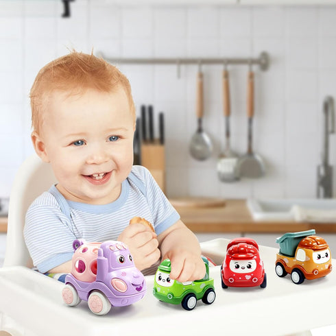 ZHENDUO BLASTER 8 Pack Mini Toy Cars for Toddlers 1-3 Pull Back Cars for Toddlers 1 2 3 4 Year Old Truck Toys Friction Powered Car Kids Boys Birth...
