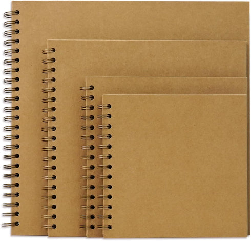 8 x 8 Inch Hardcover Kraft Blank Page DIY Scrapbook Photo Album, 40 Pages (20 Sheets) - Perfect for Wedding Anniversaries, Family Memories, and Sm...