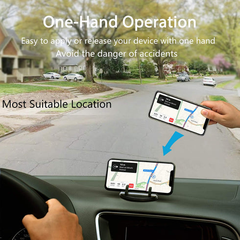 Dashboard Phone Holder for Car, Car Phone Mount,Vertical Horizontal 360°Rotate Cell Phone Holder,Compatible with iPhone12/11Pro Max/Xs/X/Xr/8/7,Sa...