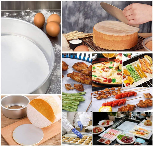 Non-Stick Round Parchment Paper- 6 inch - 100 Eco-Friendly Pack - Baking Paper Liners for Round Cake Pans Circle Cheesecake, Cooking, Air Fryer...