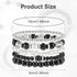 DIVINA VITAE 5 Pcs Beaded Stretch Bracelets Stackable Bracelets Crystal Bead Bracelet Boho Beaded Bracelets Stretch Layering Crystal Stone Beaded ...