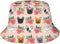 French Bulldog Dog Floral Pitbull Bucket Hat Sun Beach Packable Fisherman Cap for Women Men Summer Outdoor Hiking...
