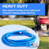 6 FT Outdoor Extension Cord with Lighted End - 12/3 Gauge Heavy Duty Extension Cord, 3 Prong Grounded Power Extension Cord, Blue, 15 AMP, SJTW...