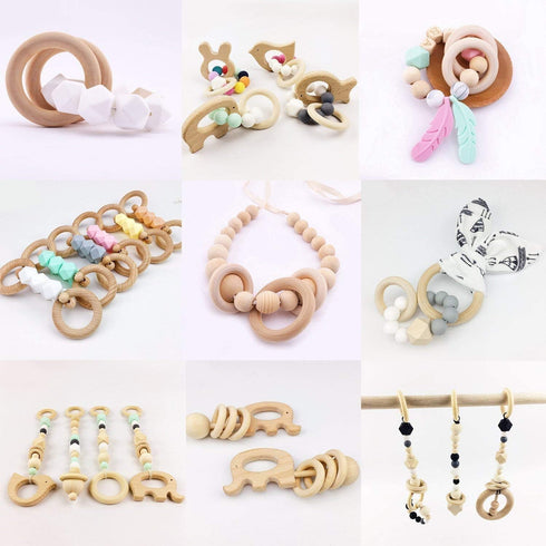 100 Pcs 5 Sizes Natural Wood Rings for Crafts, Unfinished Smooth Wooden Ring for Macrame, Wood Circles for Craft, DIY Ring Pendant and Connectors ...