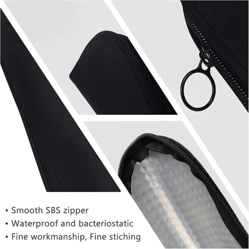 Aosbos Travel Makeup Brush Holder Bag, Small Cosmetic Pouch Organizer for Make Up Brush Traveling Case, Black Multi-functional Pouch...