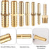 14pcs Brass Hose Barbed Fittings, 3/16" 1/4" 5/16" 3/8" 1/2" 5/8" 1/4" with 26pcs Stainless Steel Hose Clamps, Hose Barb Splicer Mender Connector ...