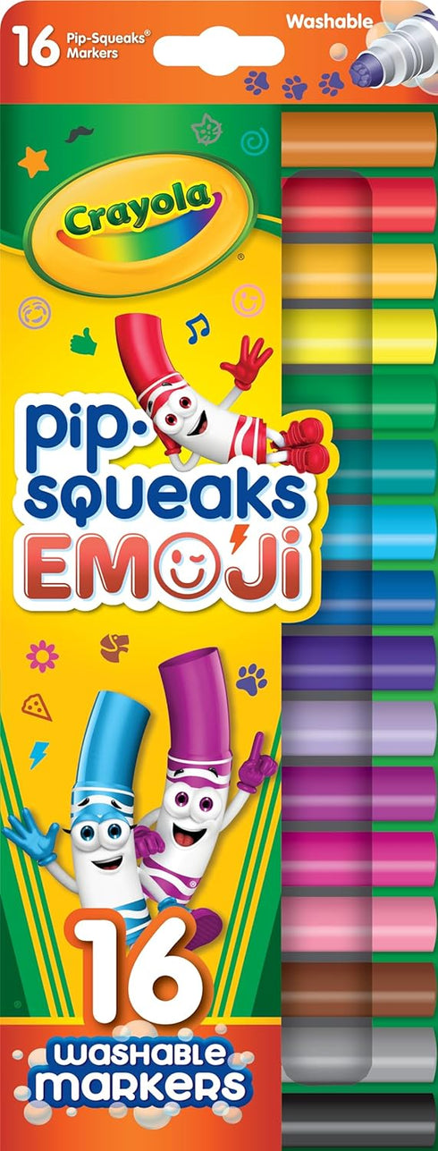 Crayola Emoji Stampers, Pip Squeaks Washable Markers, Gift for Boys & Girls, 16 Count...