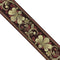 JL 429 Jacquard Metallic Gold Floral Vine Brown Ribbon Trim 2-3/8" (60mm) 3 Yards DIY for Sewing Crafting Home Decor, Wedding, Gift Wrapping, Bag ...