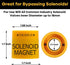 Solenoid Valve Magnet Tool #TLMKC, Solenoid Valve Troubleshooting Magnet 18 mm, Fits All Common Industry Valves Yellow...