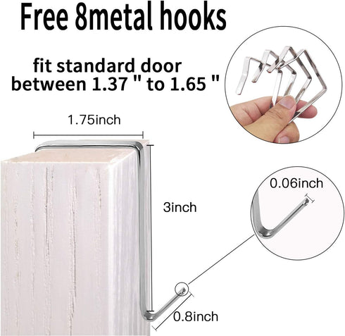 2 Pack Extra Large Hanging Over Door Shoe Organizers, 12 Mesh Pockets + 6 Large Mesh Storage Various Compartments with 8 Hooks Shoes Holder for Cl...