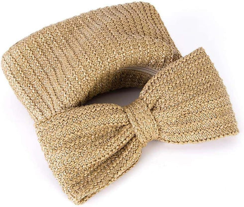 Verdusa Women's Bow Wrist Handbags Woven Purse Top Handle Straw Clutches...
