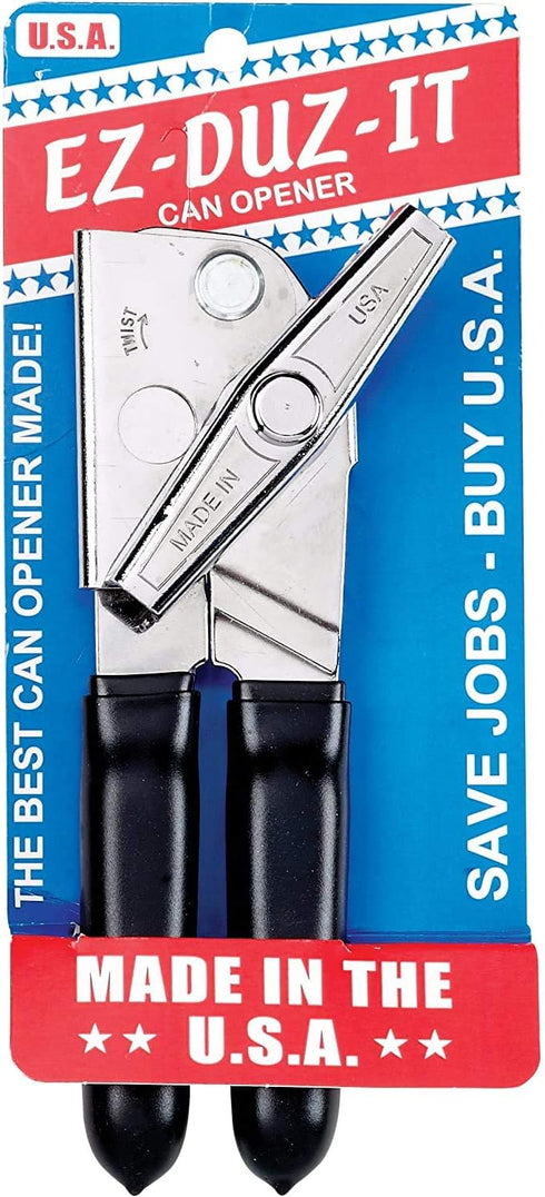 EZ-DUZ-IT Deluxe Can Opener with Black Grips (Set of 2)...