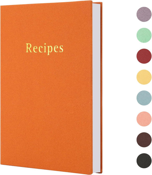 Recipe Book Recipe Book To Write in Your Own Recipes With 62 Blank Recipe Book Pages (orange)...