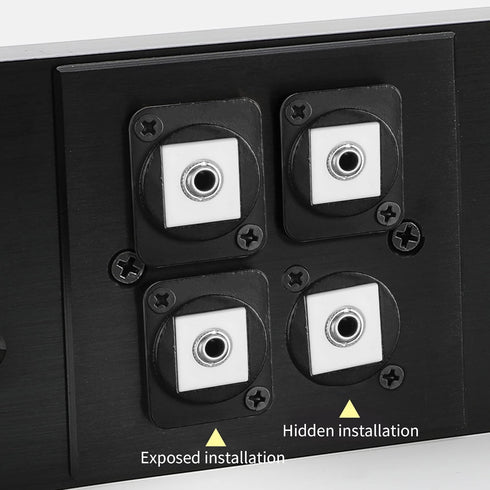 QIANRENON TRS 1/8 Stereo Panel Connector TRS 3.5mm Female to Female Short Cable Pass Through Panel Coupler,XLR Panel Mount, for Stereo Cable Speak...