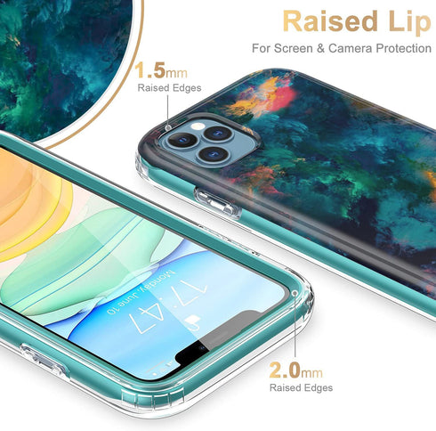 Esdot Compatible with iPhone 12 Pro Max Case with Built-in Screen Protector,with Fashionable Designs for Women Girls,Protective Phone Case for App...