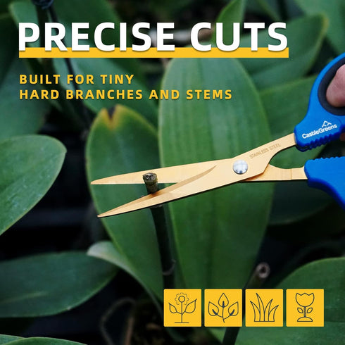 Plant scissors 60mm Gardening Shears (Titanium plated coating Bonsai Scissors) Practical and Light Pruning Shear,plant shears pruning indoor & out...