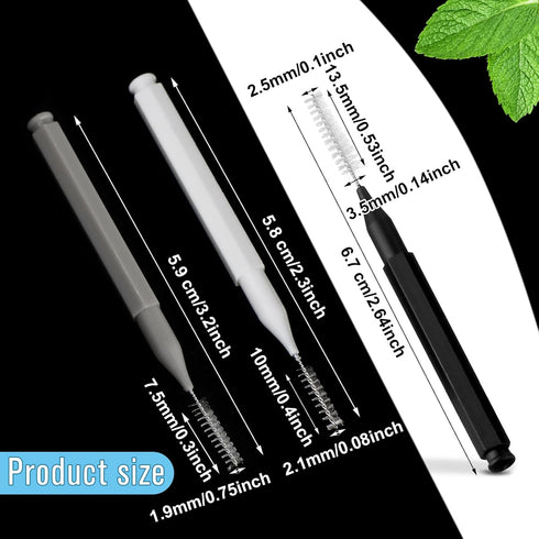 Patelai 50 Pieces Braces Brush for Cleaner Interdental Brush Toothpick Dental Tooth Flossing Head Oral Dental Hygiene Flosser Toothpick Cleaners T...