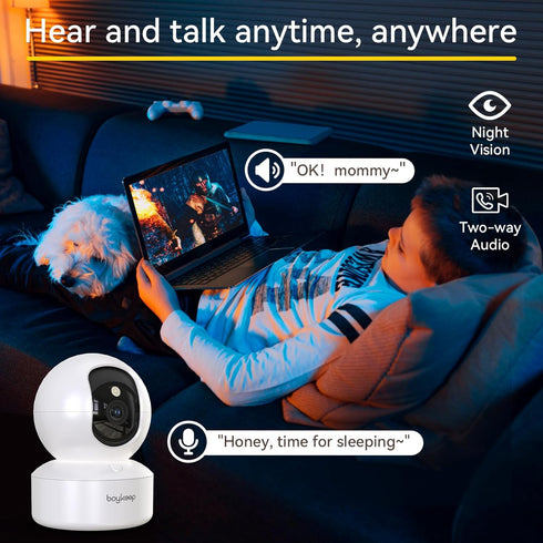 2K Pet Camera Indoor Security Camera 5G/2.4GHz WiFi Cameras for Baby Dog Camera with Phone App, 360° Pan & Tilt, 2-Way Audio, Night Vision, SD Car...