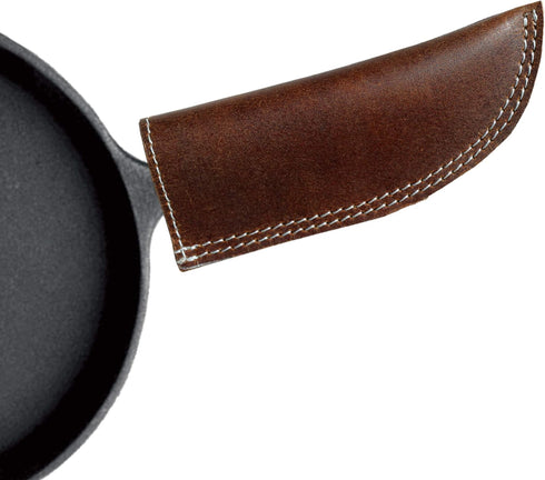 Tuzech Handmade Leather Hot Handle, Pan Handle Potholder, Double Layered Stitched, Slides On/Off Easily onto Metal Skillet Grips, Essential Cookwa...