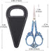 Sewing Embroidery Scissors with Sheath, 4.7in Sharp Tip Craft Crochet Scissor for Needlework Cross Stitch Threading Handicraft DIY Tool, Cute Blue...