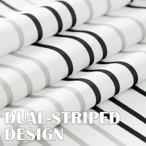 jinchan Black Grey White Striped Shower Curtain Wave Shadow Shower Curtains for Bathroom Waterproof Fabric Shower Curtain Spa Hotel Modern Abstrac...
