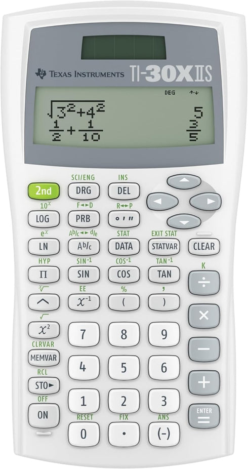 Texas Instruments TI-30XIIS Scientific Calculator, White...