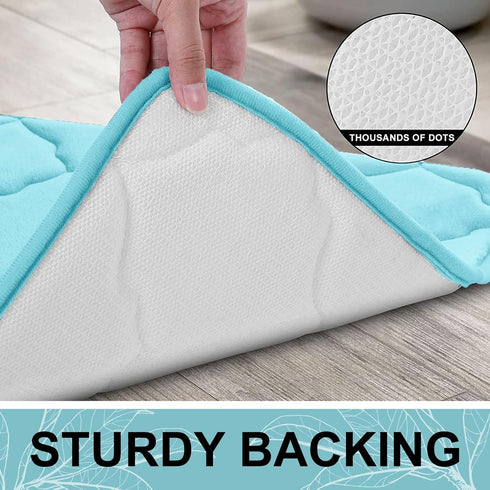 OLANLY Memory Foam Bath Mat Rug 24x16, Ultra Soft Non Slip and Absorbent Bathroom Rug, Machine Wash Dry, Comfortable, Thick Bath Rug Carpet for Ba...