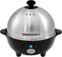 Elite Gourmet EGC-508 Rapid Egg Cooker, 7 Easy-To-Peel, Hard, Medium, Soft Boiled Eggs, Poacher, Omelet Maker, Auto Shut-Off, Alarm, 16-Recipe Boo...