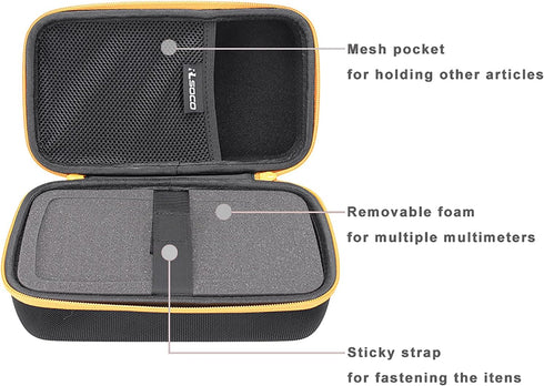 RLSOCO Hard Case for Klein Tools MM300/MM325/MM400/MM320/MM700/MM720/ET270/MM600/MM200/ET140 Digital Multimeter (With DIY Foam...
