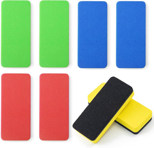 OWLKELA Dry Erase Erasers, Magnetic Whiteboard Erasers 8 Pack, Magnetic Dry Erasers for White Board, white board markers dry erase, Ideal for Clas...