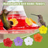 6 PCS Red Hummingbird Feeder Replacement Flowers,Plastic Decorative Flower Feeding Replacement Parts for Hummingbird Feeder Outdoors, Slices Windo...