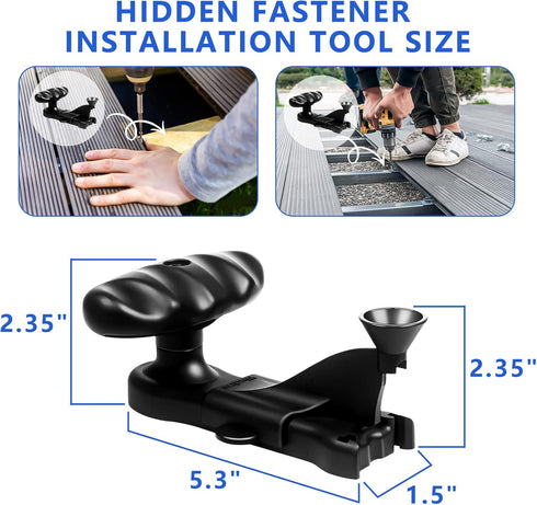 Hideaway Hidden Fastener Installation Tool, Compatible with Trex Hidden Fasteners, Installing Decking Boards Hidden Fastener in One Step, Included...