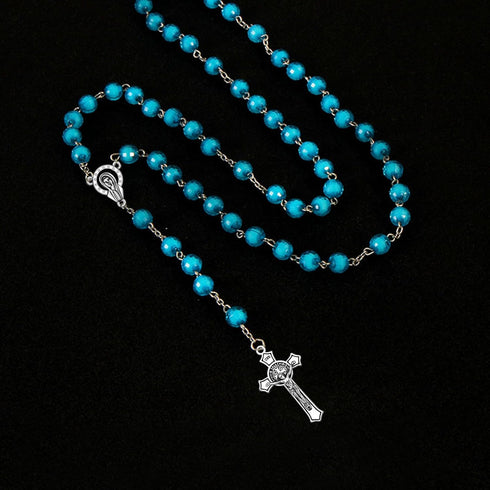30Pcs/15Sets Alloy Jesus Rosary Cross and Center Medal Charms Pendants Oval Chandelier Links For Catholic Jewelry Making DIY Necklace Bracelet...
