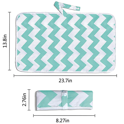Portable Changing Pad, 2 Pack Baby Waterproof Diaper Changing Pad Reusable and Washable Newborn Travel Mat Station for Home Travel Outside...