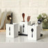 Kathfly 4 Pcs Silverware Caddy Utensil Holder for Countertop Silverware Organizer with Wood Tray Spoon Fork Holder for Kitchen Parties(White)...