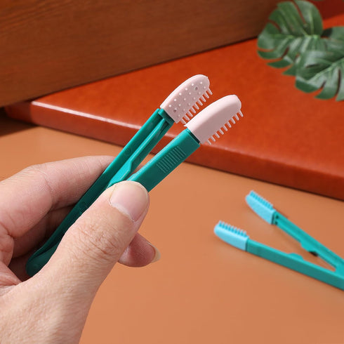 POPETPOP Cat Dog Tear Stain Remover: Multifunctional Dog Eye Comb Brush 2pcs Mini Pets Grooming Comb for Dogs Cats Puppy Kitten Removing Crust and...