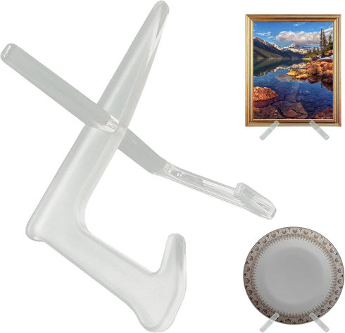 Acrylic Stand Plate Holder Picture Photo Frame for Display, Decorative Table Top Easels, 4.5 inch...