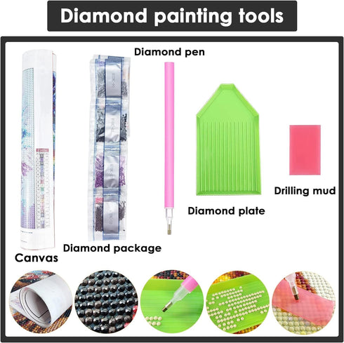 Yomiie 5D Diamond Painting Moon Tree Full Drill by Number Kits, Abstraction DIY Paint with Diamonds Arts Rhinestone Embroidery Craft for Home Room...