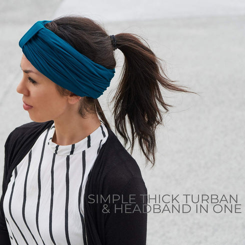 Womens Chunky Turban Headband Headscarf Winter Head Wrap Chemo Hat Natural Hair...