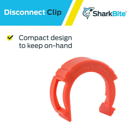 SharkBite 2 Inch Disconnect Clip for Push to Connect Brass Plumbing Fittings, UXLDC54...