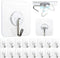 Wall Hooks (16 Count), Reusable Transparent Seamless Wall Hooks for Hanging, Hooks Heavy Duty 13lb (Max), Waterproof Shower Hooks, Adhesive Hooks ...