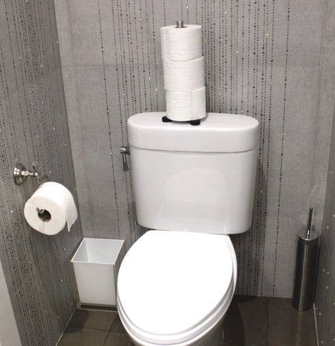 Stainless Steel Suction Cup Paper Towel Holder Kitchen Bathroom Spare Toilet Paper Holder with Nonslip Stable Super Suction Grip Base Countertop (...