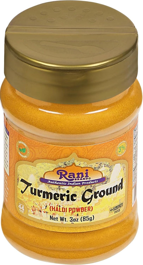 Rani Turmeric (Haldi) Root Powder Spice, (High Curcumin Content) 3oz (85g) PET Jar ~ All Natural | 100% Pure, Salt Free | Vegan | Gluten Friendly ...