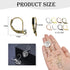 TOAOB 200pcs 8 Colors Leverback French Earring Hooks Brass Dangle Earwires 10x15mm Earring Parts Jewelry Making Findings...