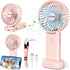 Handheld Fan, Portable Fan with USB Rechargeable Battery, 3 Adjustable Speed personal fan Desk Table fan with Base, Lightweight Makeup Fan for gir...